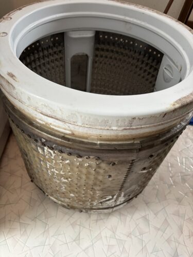 洗濯機分解クリーニング　ビフォーアフター