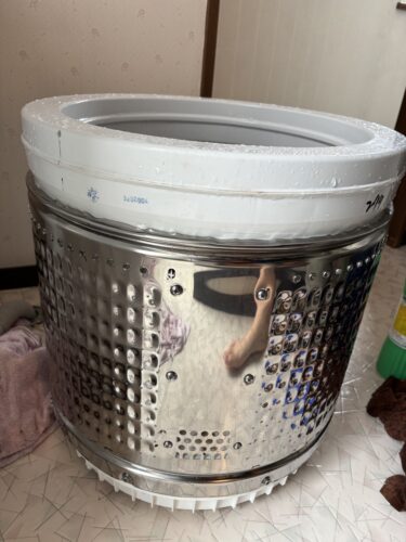 洗濯機分解クリーニング　ビフォーアフター